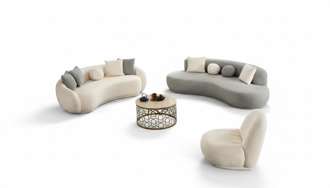 Sofas 4-Sitzer Relaxgarnitur Komplettsofa 3-Sitzer Couches Wohnzimmer Garnitur