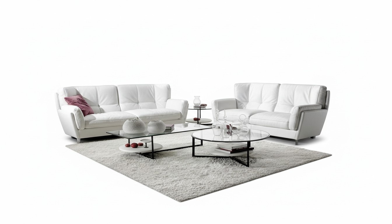 Sofas Set Leder Couchen Moderne Couch Gruppe Design Sofagarnitur 3 + 2 Sitzer