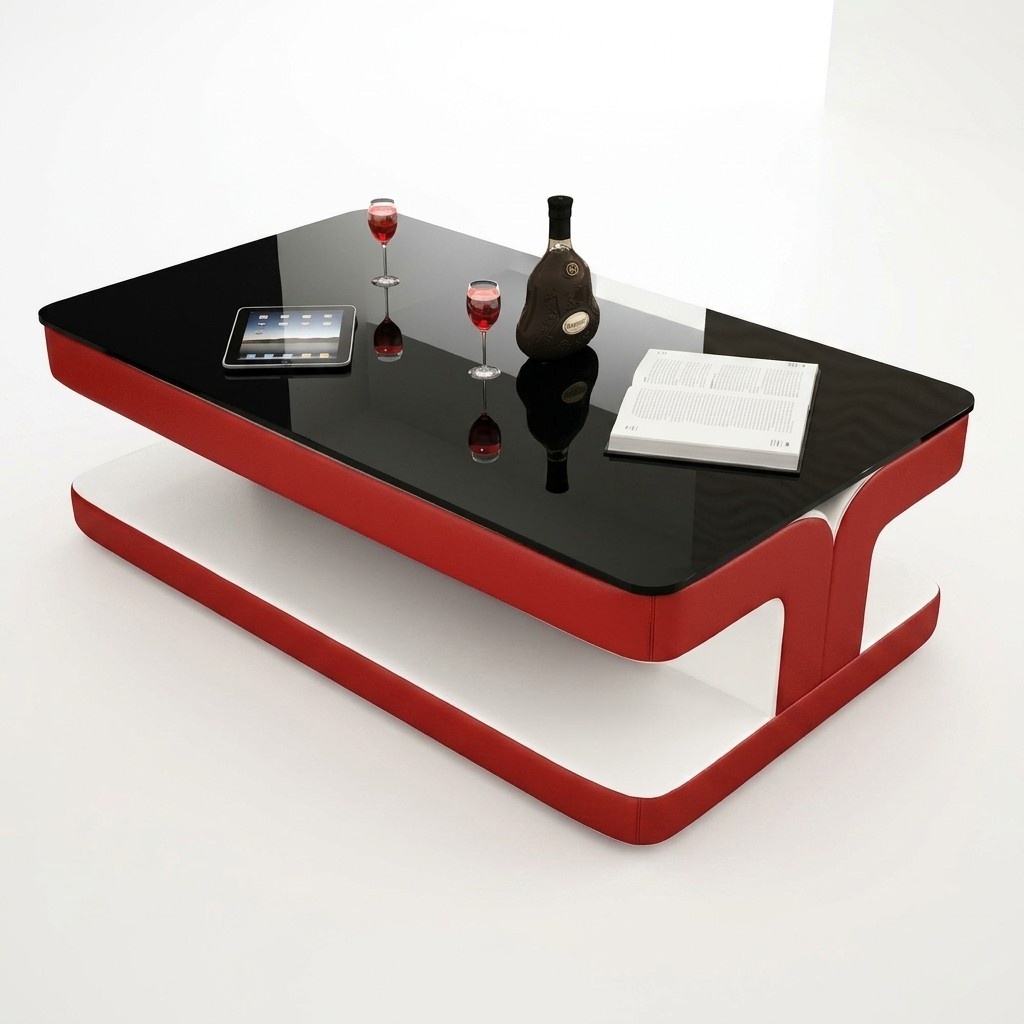 Sofatisch Design Wohnzimmer Leder Kaffee Glas Couch Polster Beistell Tisch