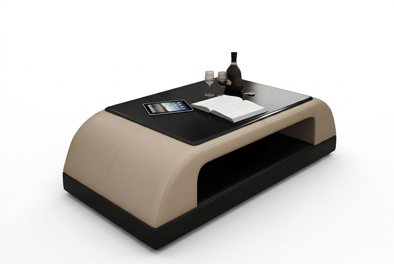 Sofatisch Glas Design Kaffee Tisch Wonzimmer Leder Couch Beistell Sofa Tische