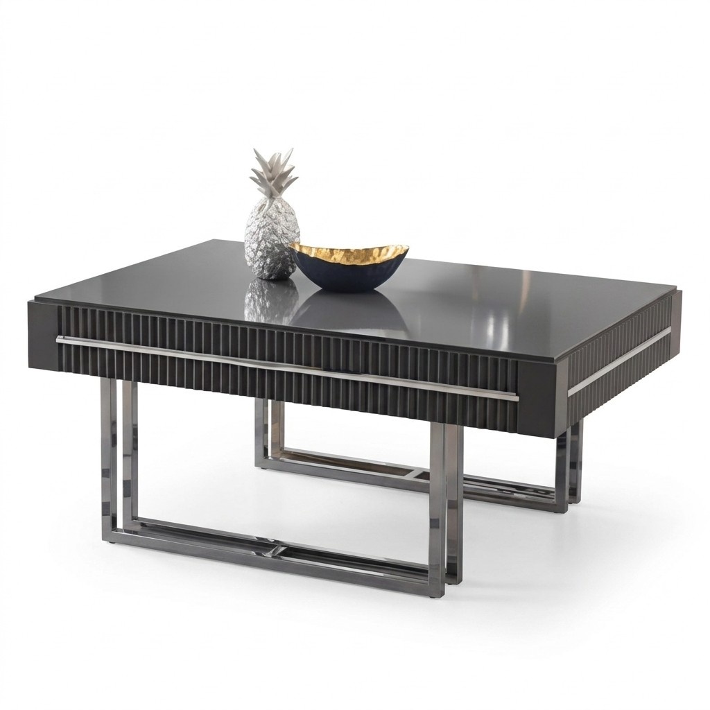 Sofatisch Kaffeetisch Couchtisch Beistelltisch Holz Grau Tisch Moderne