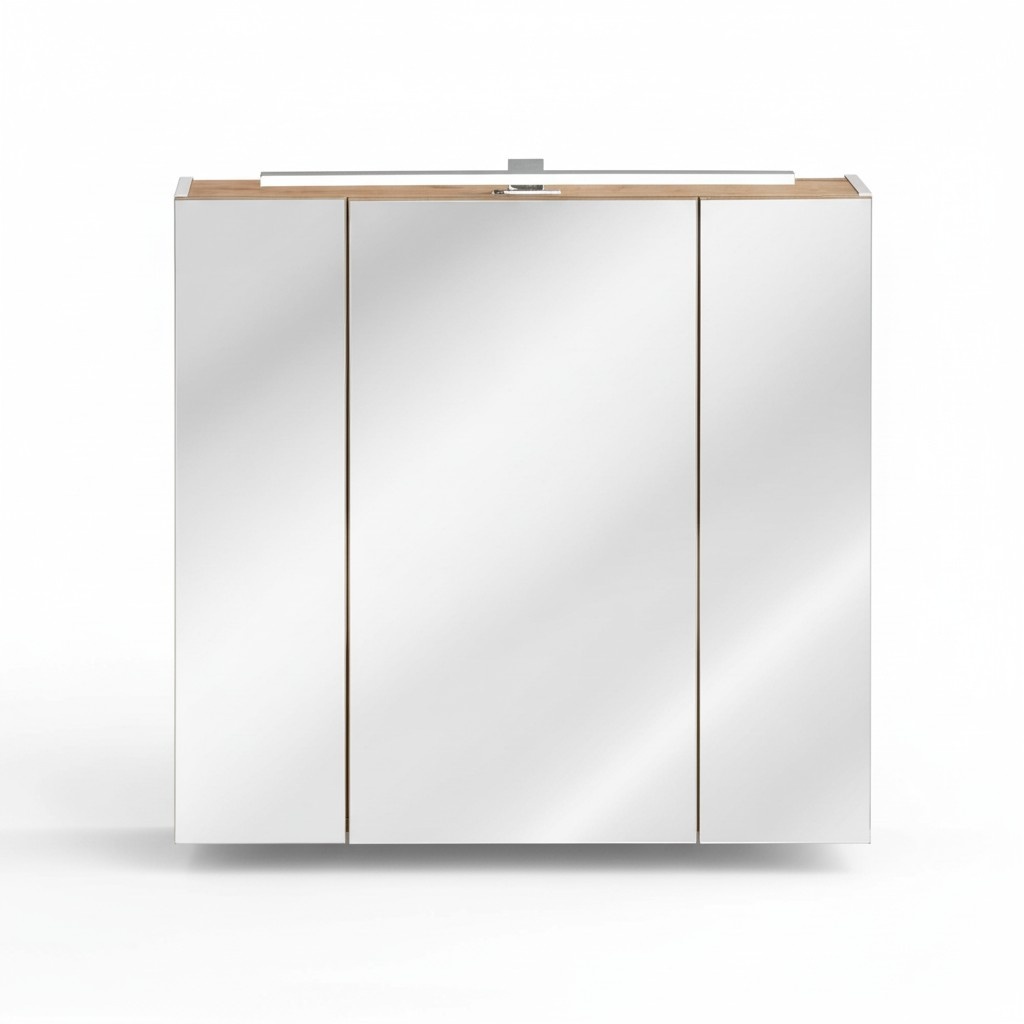 Spiegelschrank Wandschrank Badezimmerschrank mit Spiegel 80 cm LED Beleuchtung