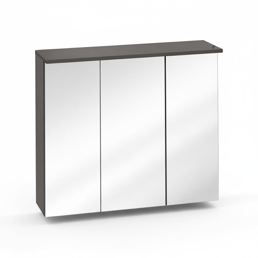 Spiegelschrank Wandschrank Badezimmerschrank mit Spiegel 80 cm LED Beleuchtung