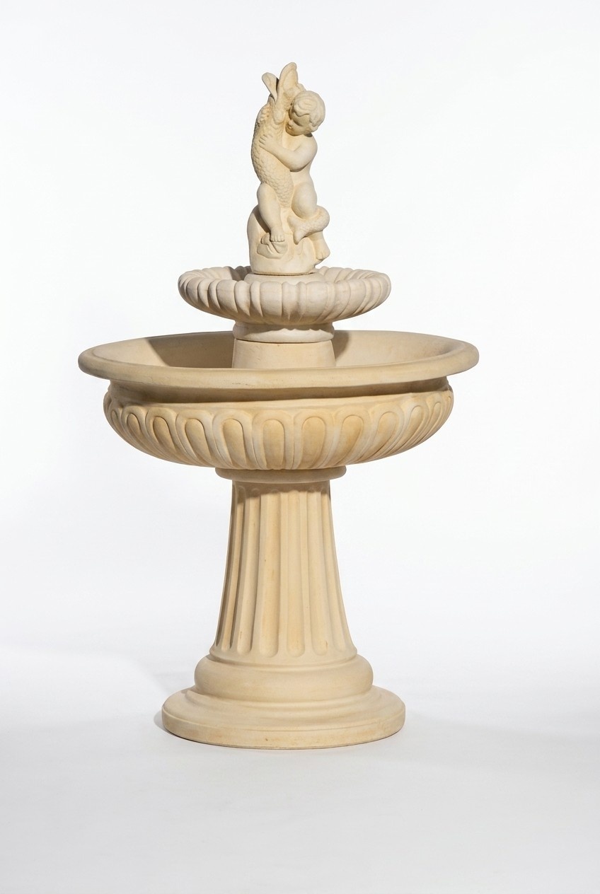 Springbrunnen Froschbrunnen Brunnen Steinbrunnen Fontaine 154cm
