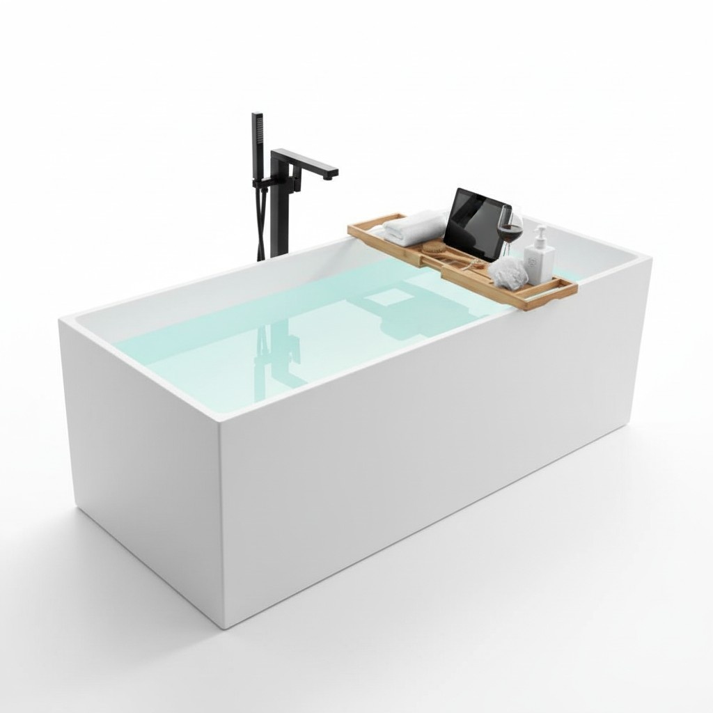 Standbadewanne Badezimmer Acryl Badewanne Wanne Weiß Zeitgenössisch