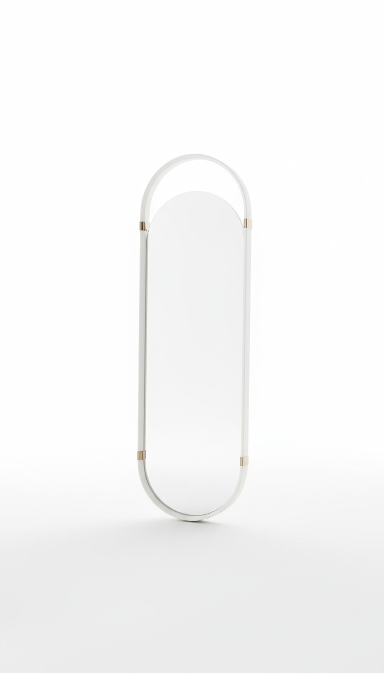 Standspiegel Spiegel Oval Standfuß Ganzkörperspiegel Großer Spiegel