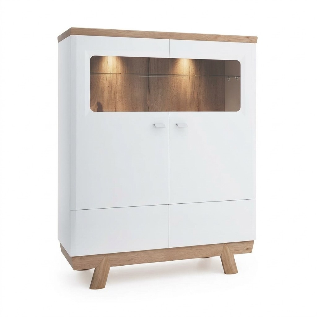 Stauraumschrank Schrank Kommodenschrank Glasdisplay Schrankvitrine