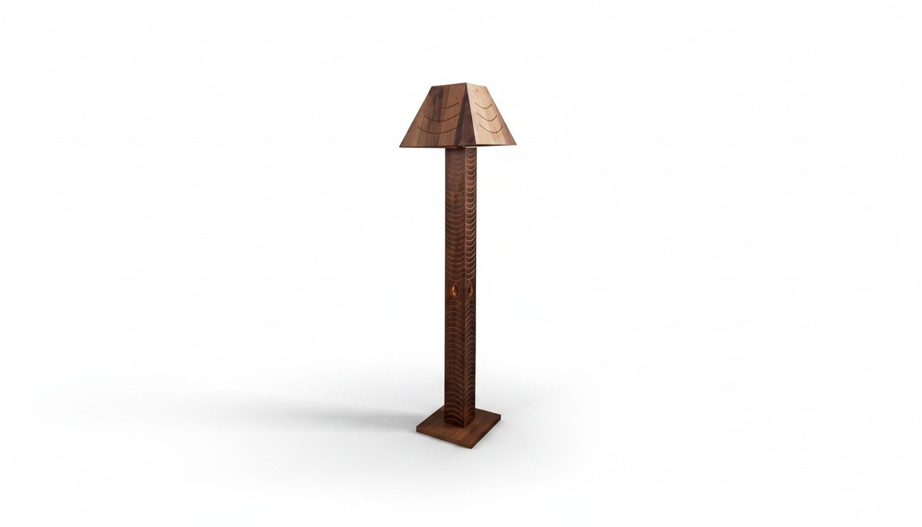Stehleuchte Luxus Echtholz Lampe Stand Leuchten Stehlampe Leuchte Lampen Luxus