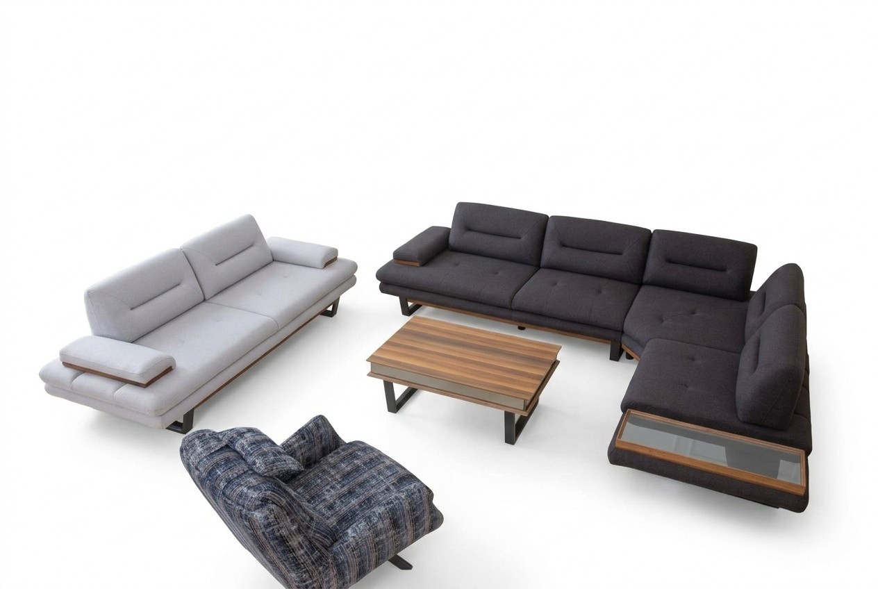 Stilvoll Set Wohnzimmer Moderner Sofagarnitur Eckgarnitur 3tlg Couchen