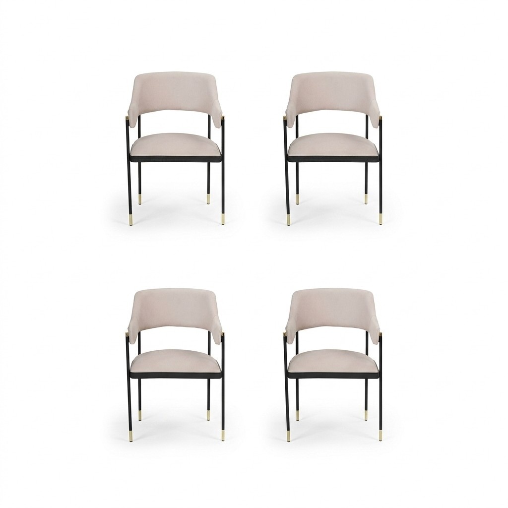 Stilvoll Stuhl Esszimmerstuhl 4x Stühle Weiße Küchenstuhl Lehnstuhl Luxus