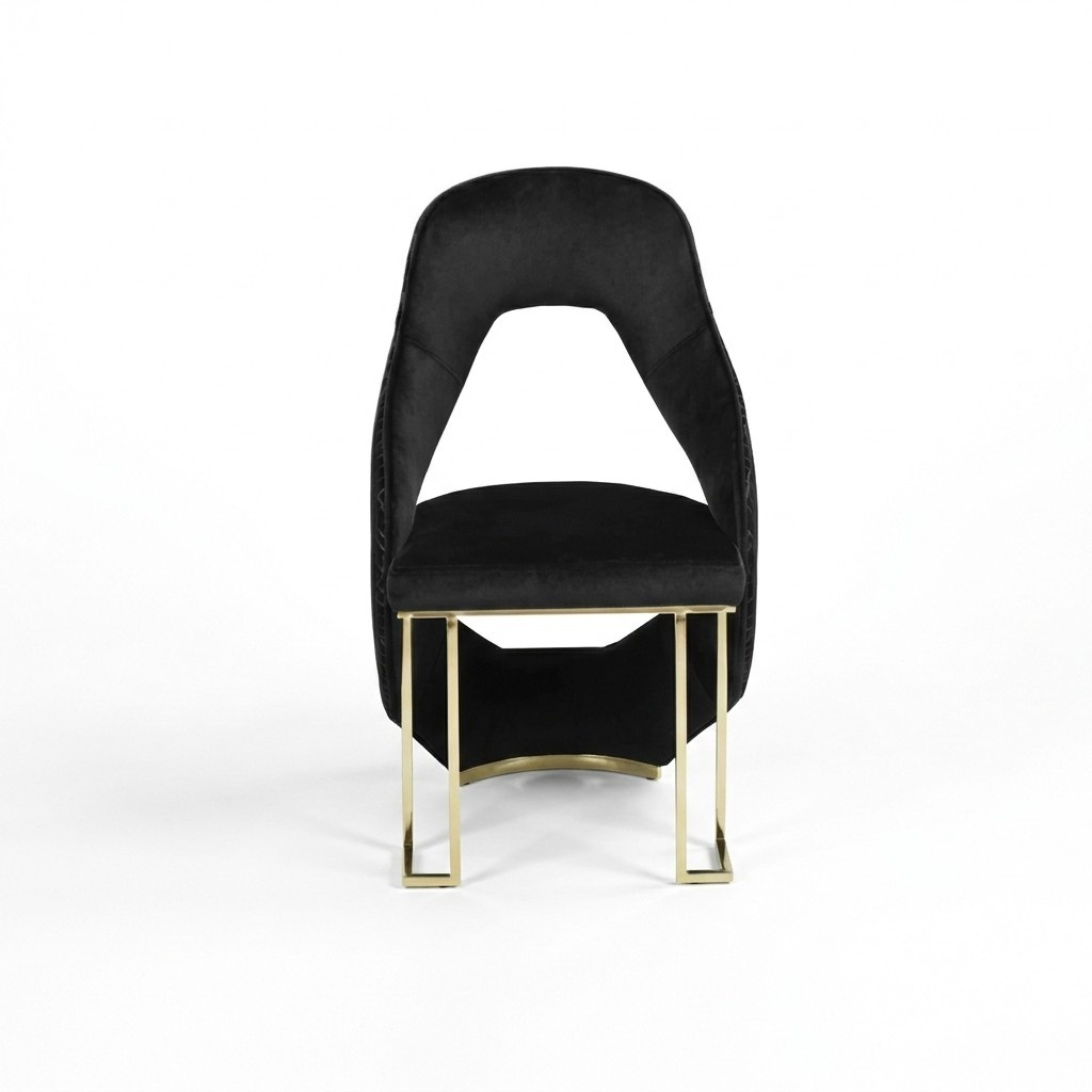 Stilvoll Stuhl Esszimmerstuhl Schwarz Küchenstuhl Lehnstuhl Luxus Modern Neuheit