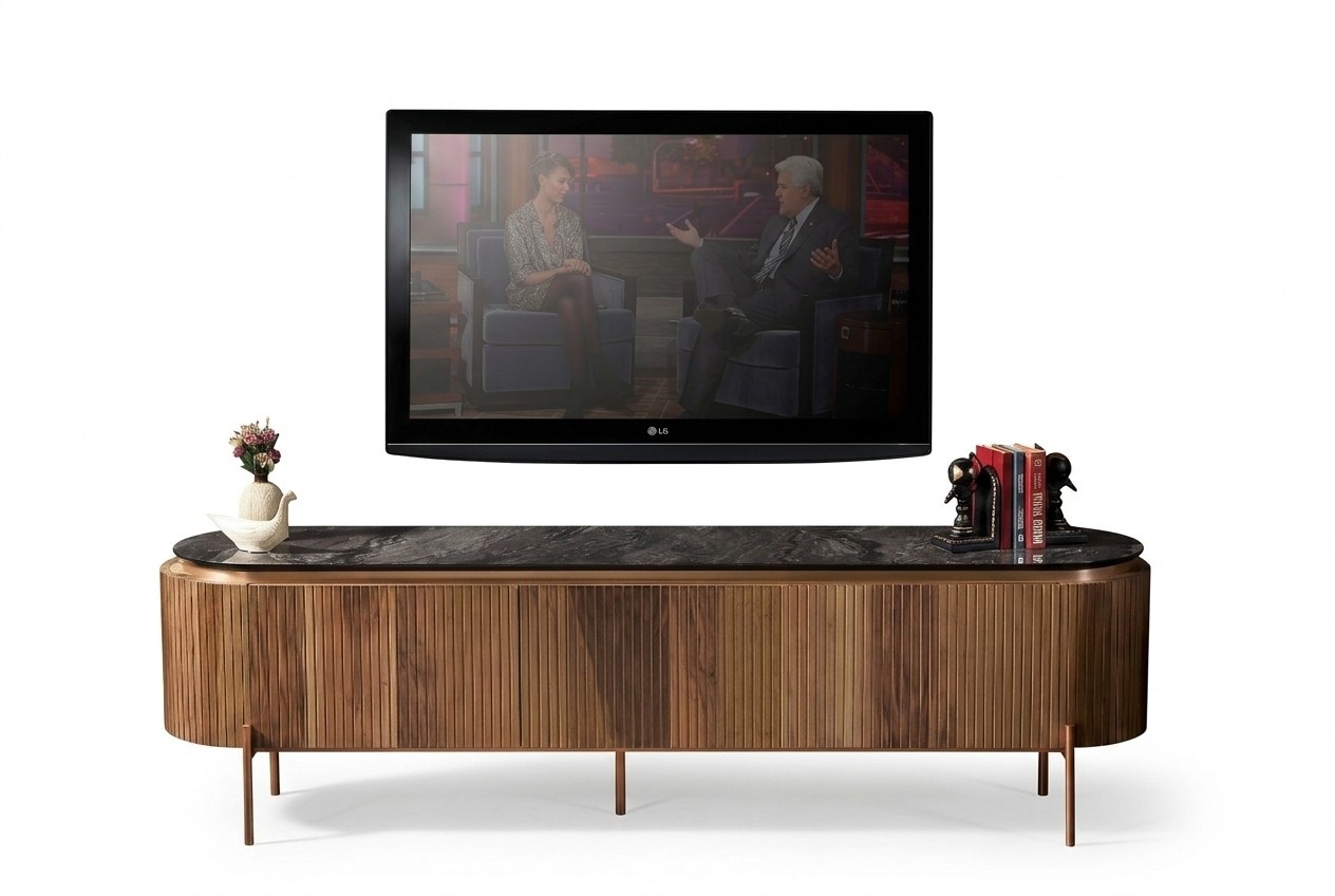 Stilvoll TV Lowboard Braun Farbe Luxuriös Möbel für Wohnzimmer Neuheit