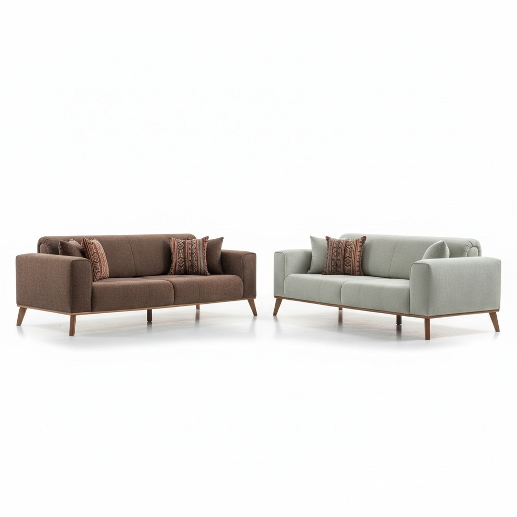 Stilvolle 3+3 Sofagarnitur Komfortables Design Sofa Couch Wohnenzimmer