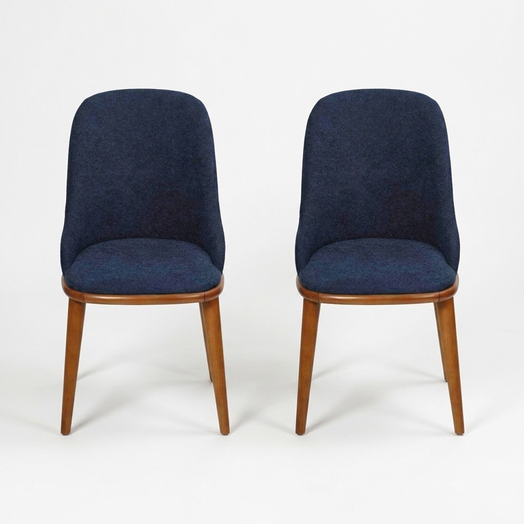 Stilvolle Blaue Esszimmer Stühle Designer Einrichttung Stuhl-Set Möbel