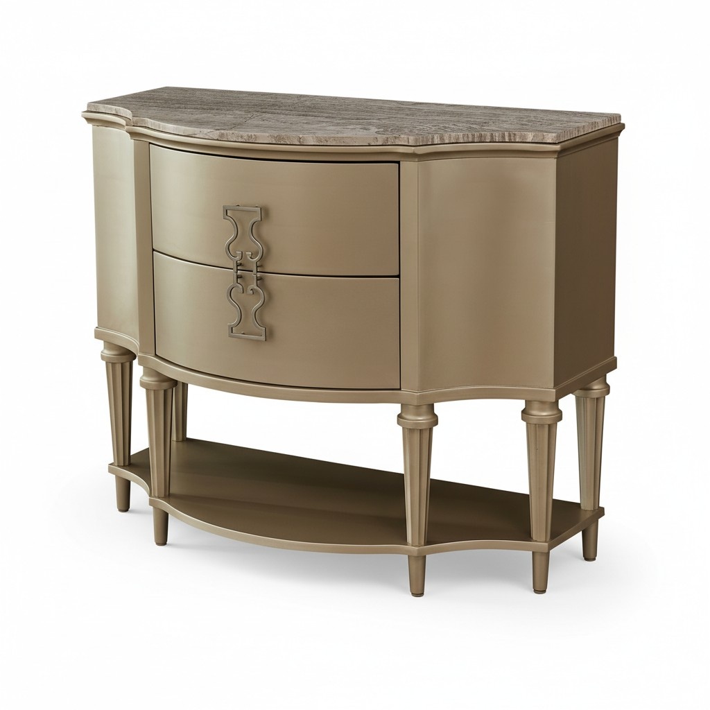 Stilvolle Kommoden Runde Kommode Marmor Luxus Designer Möbel Wohnzimmer xxl big