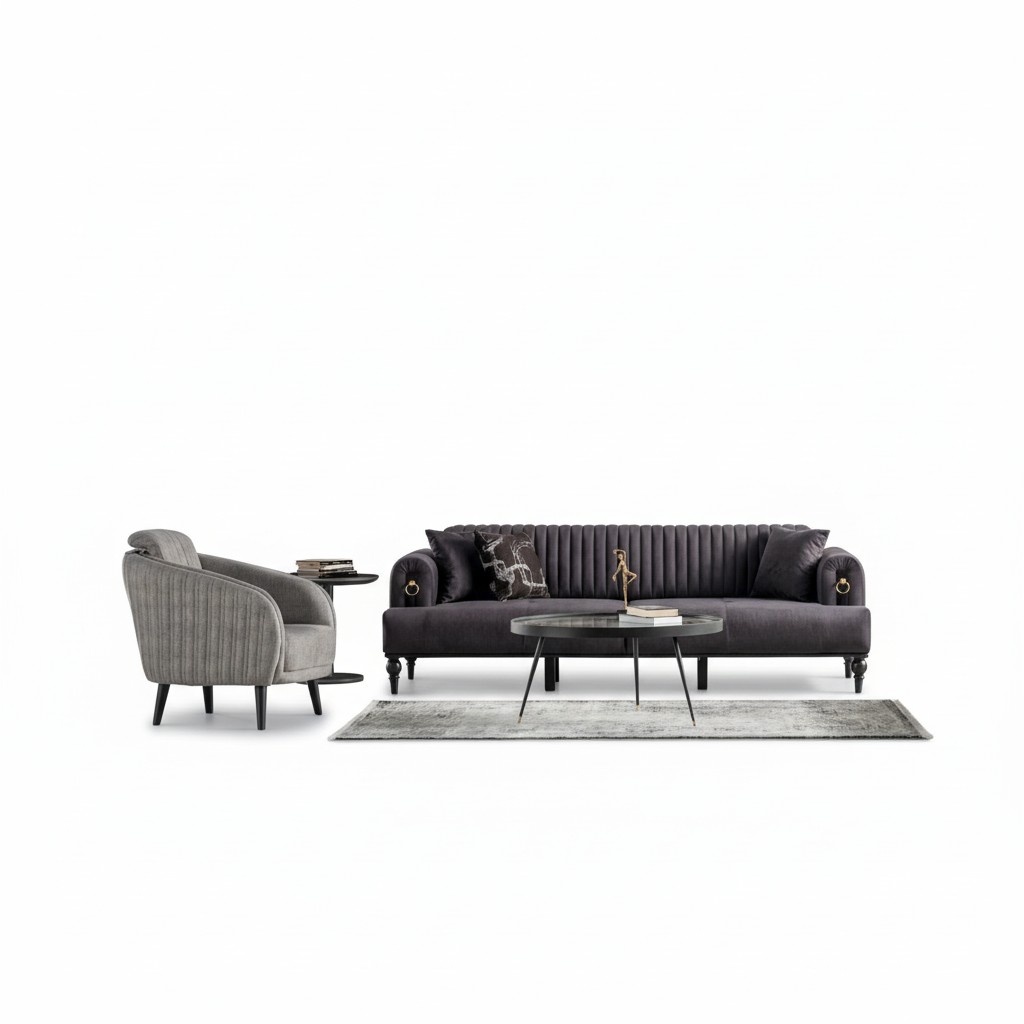 Stilvolle Sofagarnitur 3+1 Sitzer Elegante und Gemütliche Couch für Wohnräume