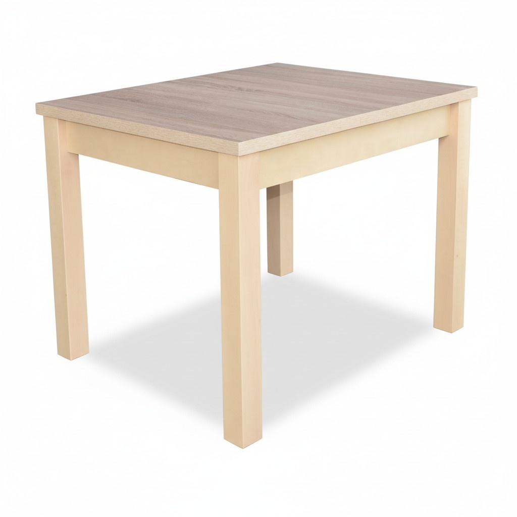 Stilvoller Esstisch mit Holzllanplatte in Beige Farbe Moder Esszimmer