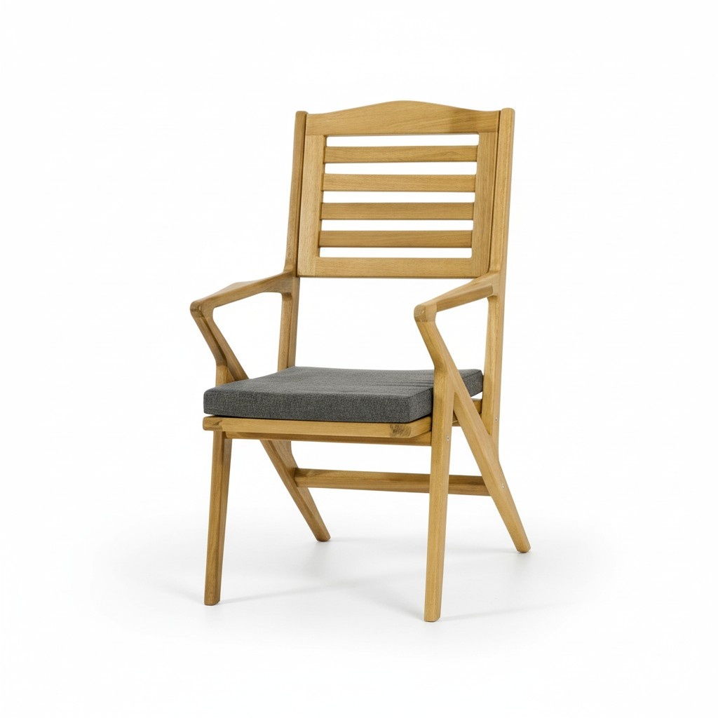 Stilvoller Gartenstuhl Designer Outdoor Möbel Einsitzer Robuste Stühle