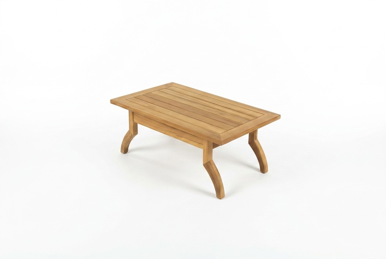 Stilvoller Holz Couchtisch Luxuriöse Holzmöbel Outdoor Edler Kaffeetisch