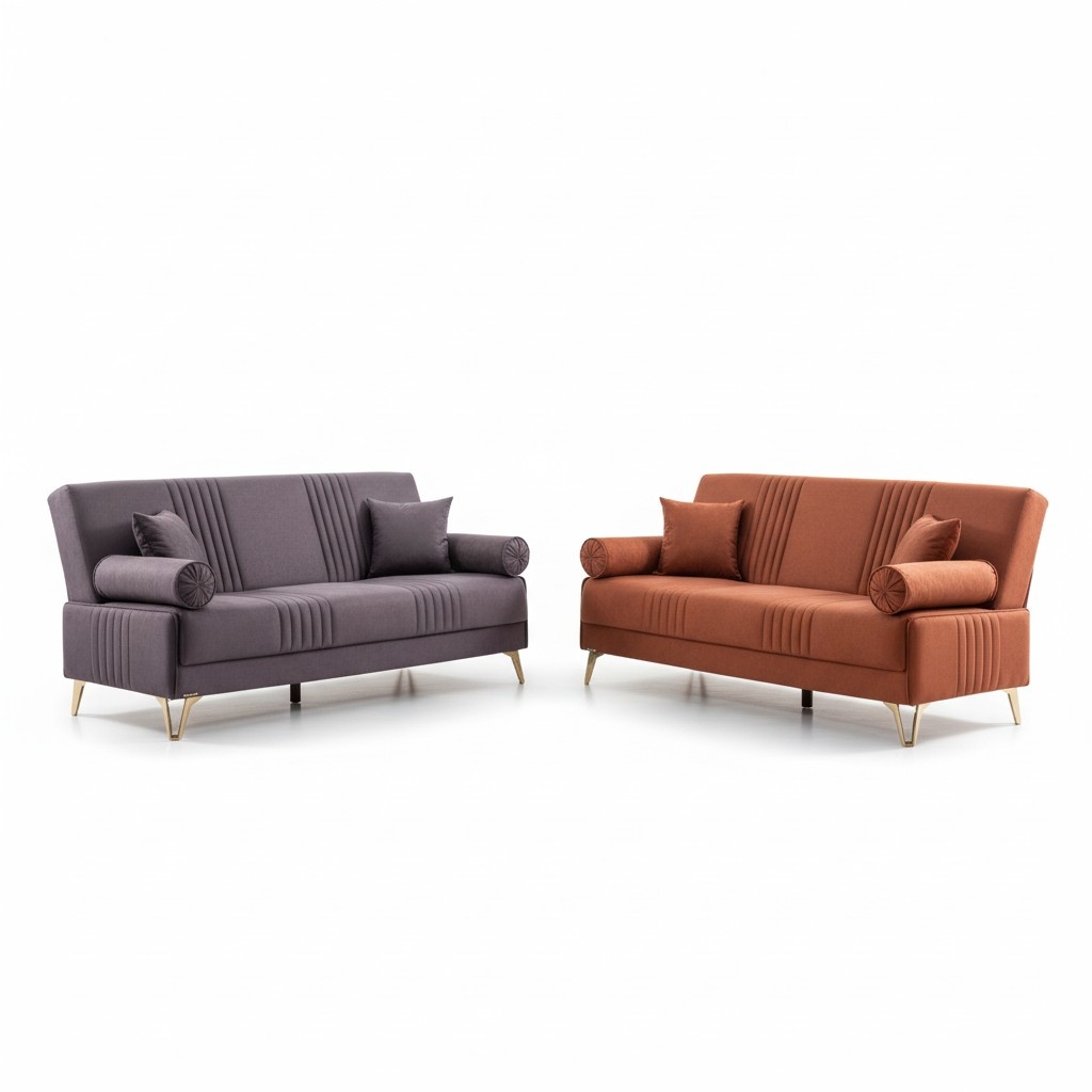 Stilvolles 3+3 Sitzer Sofa-Set Modernes Design für elegantes komfortables Wohnen