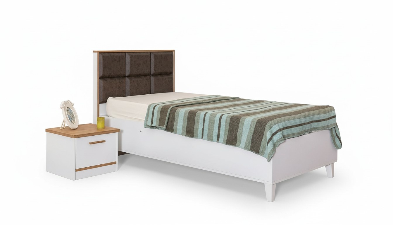 Stilvolles Kinderbett Designer Jugendbett Luxuriöse Holz Schlafbetten