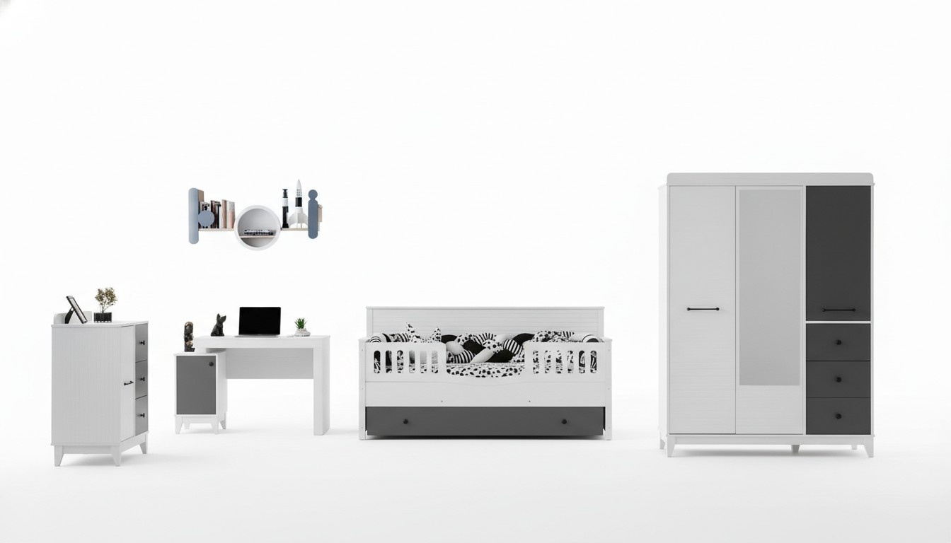 Stilvolles Set für Kinderzimmer Multicolour Perfekte Möbel für Ihr Interieur