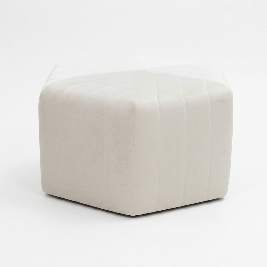 Stoff Fußhocker Ottomane Samt Sitzhocker Hocker Pouf Puff Sitzpouf Textil neu