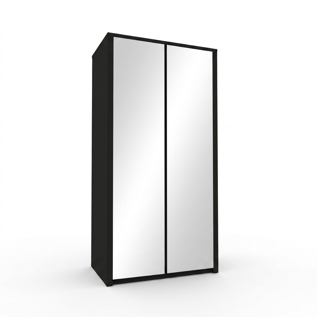 Stoffschrank Kleiderschrank Spiegelschrank Verspiegelt Kleiderstange