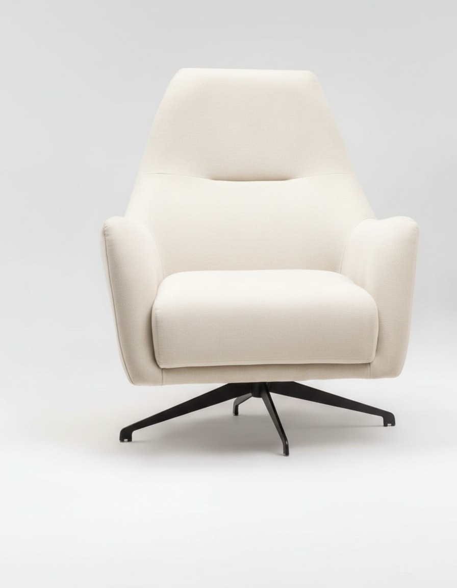 Stoffsessel Sessel Ohrensessel Beige Polster Wohnzimmer Einsitzer Sitz