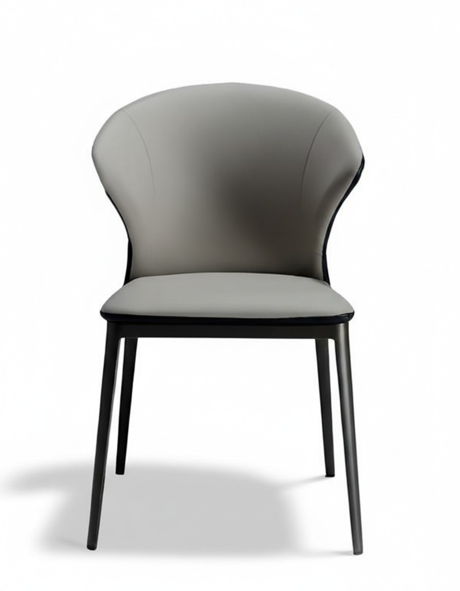 Stühle Esszimmer Stuhl Luxus Metall mit Leder Stühle Stil Modern Lehnstuhl