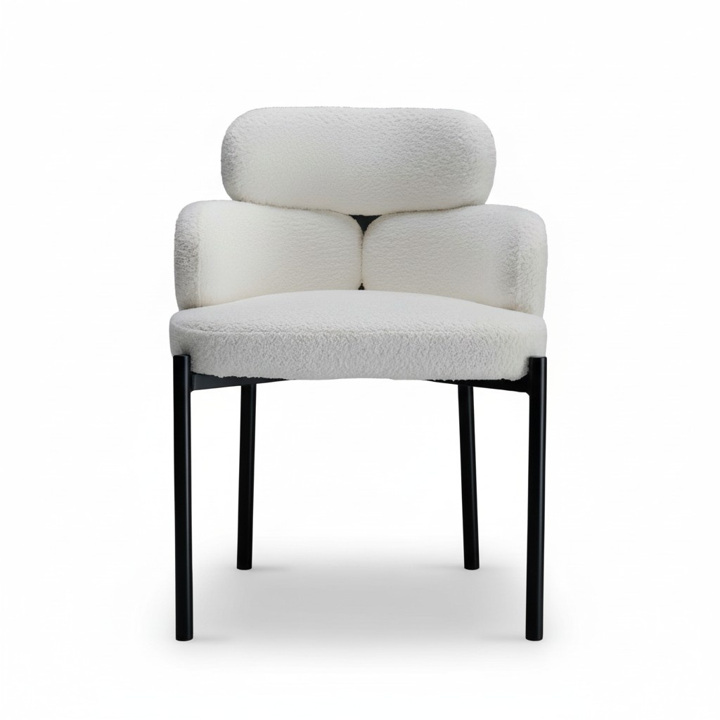 Stühle Modern Stuhl Luxus Weiß Lehnstuhl Metallstuhl Design Esszimmerstuhl