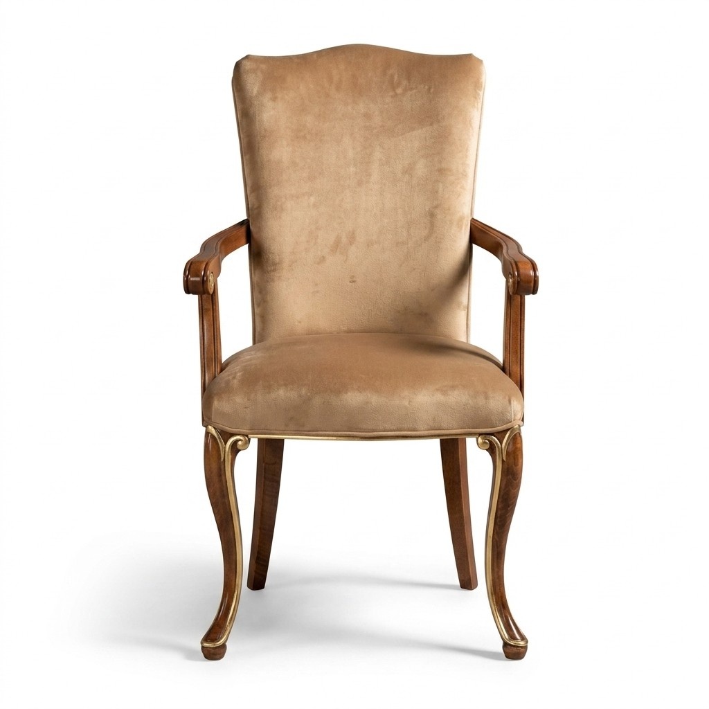 Stuhl 1 Sitzer Esszimmer Holz Sessel Italien Möbel Design Klassische Lehnstühle