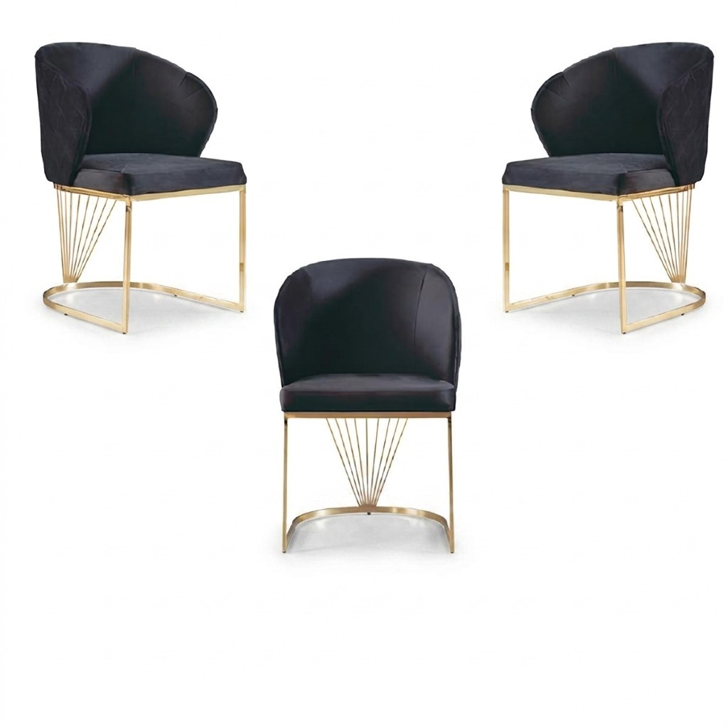 Stuhl 2x Stühle Gruppe Set Wohn Esszimmer Garnitur Modern Stil Textil