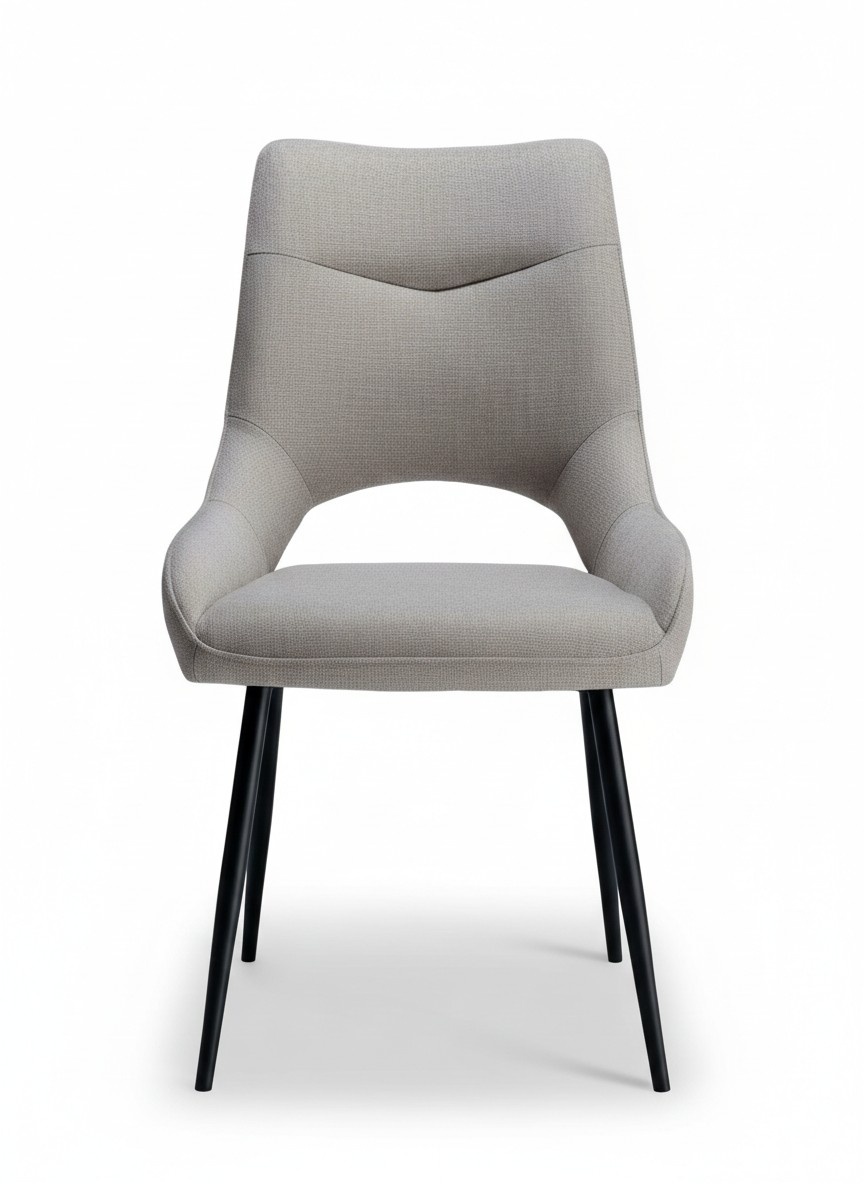 Stuhl Design Polster Holz Stuhl Stühle Sitz Lehn Grau Esszimmer Luxus