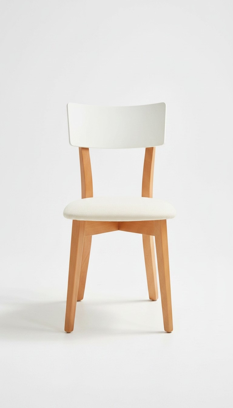 Stuhl Essstuhl Polsterstuhl Weiß Holzmöbel Wohnzimmer Schlafzimmer