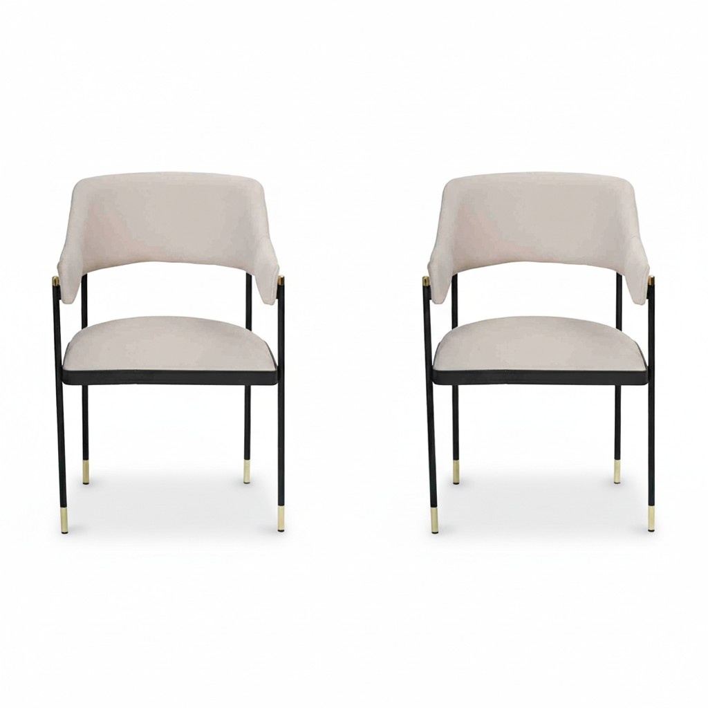 Stuhl Esszimmerstuhl 2x Stühle Weiße Küchenstuhl Lehnstuhl Luxus Modern