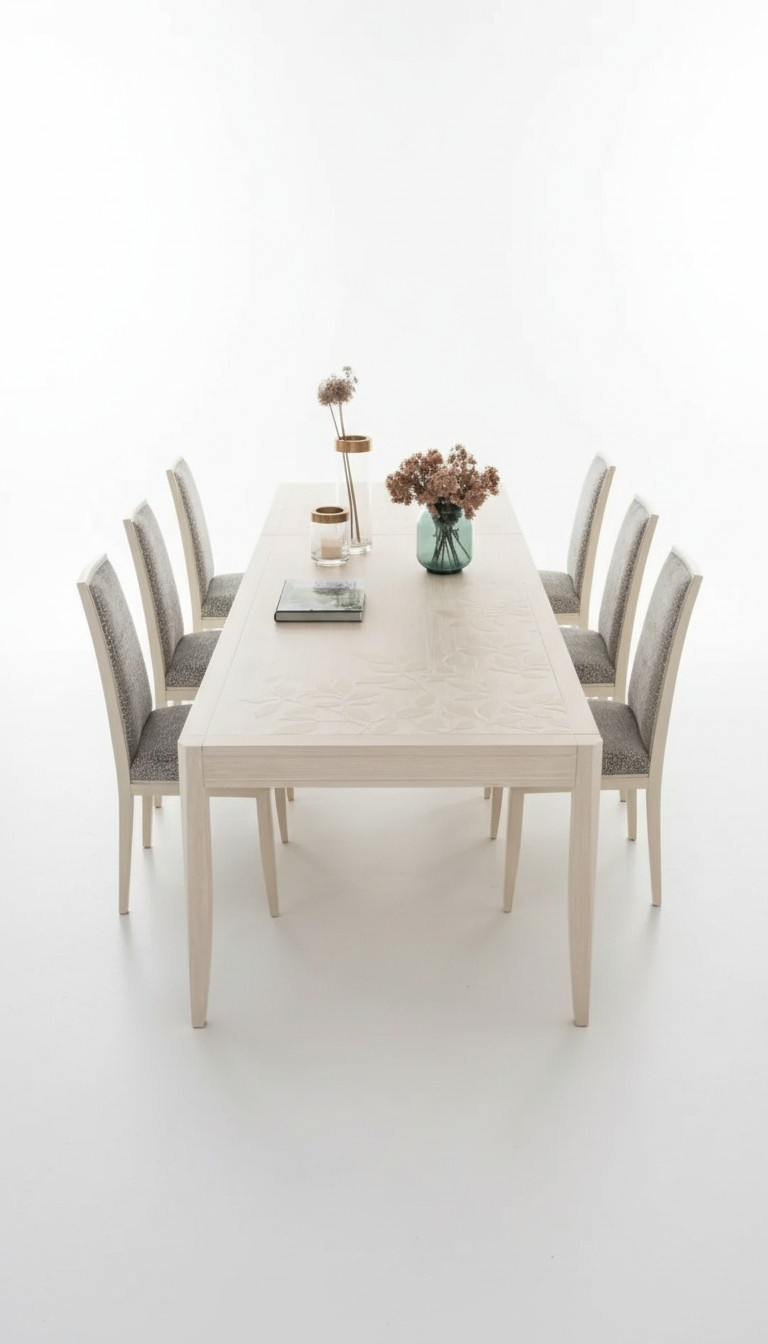 Stuhl Gruppe Garnitur Tisch 6x Stühle Esszimmer Design Holz Essgruppe 7tlg