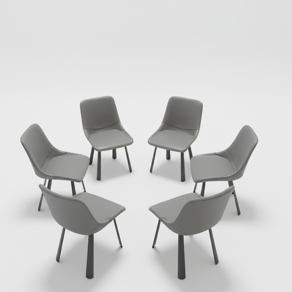 Stuhl Set Gruppe Stühle Hotel Polster Garnitur 6x Gruppen Edelstahl Sessel Lehn