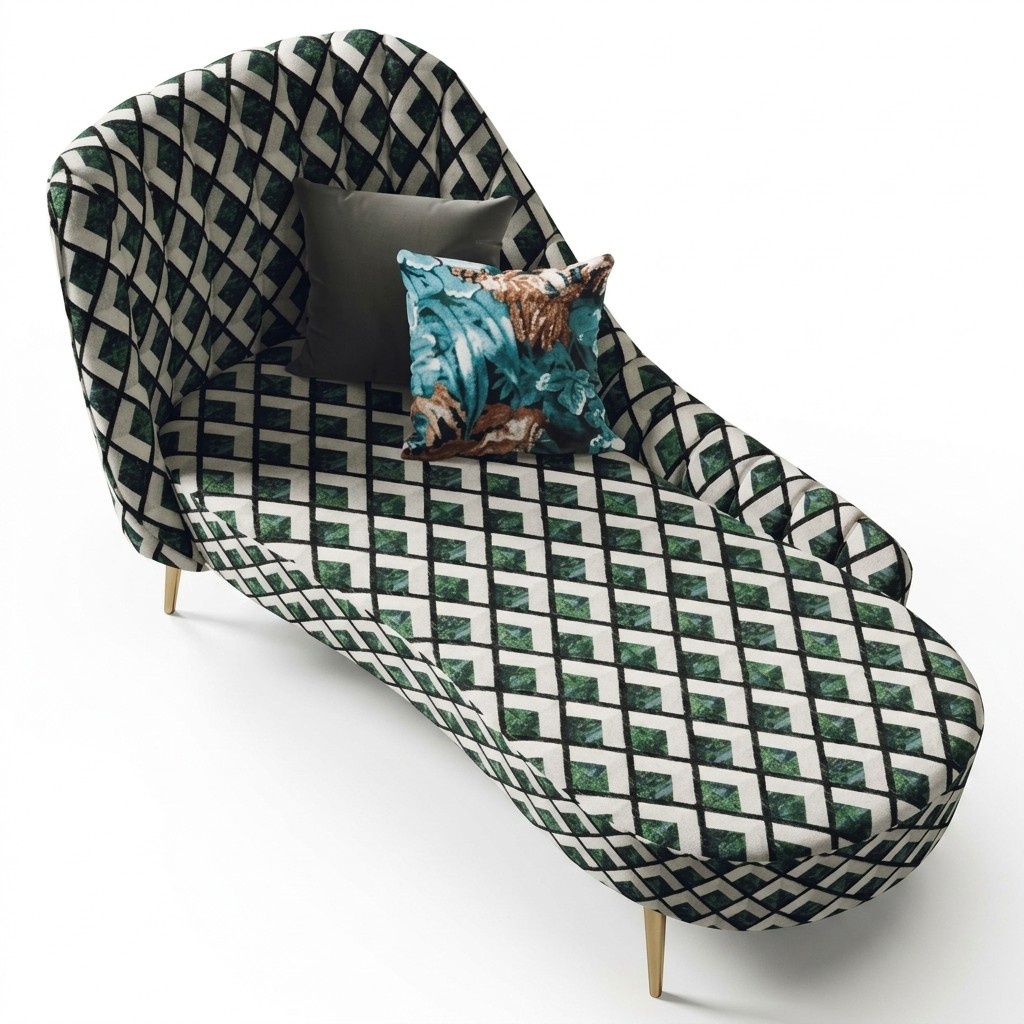 Textil Chaise Lounge Liege Polster Liegen Sofa Relax Chaiselounge Club Möbel Neu