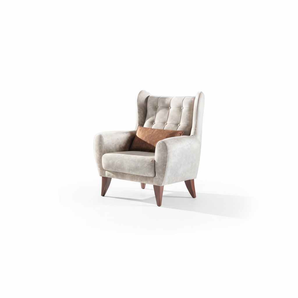 Textil Sessel 1 Sitzer Sofa Polster Sofas Design Luxus Klassische Modern Lehn