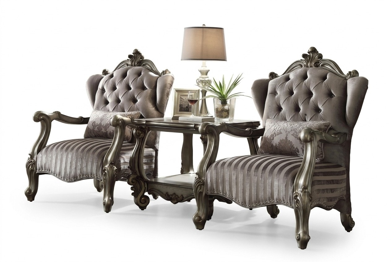 Textil Sessel 1 Sitzer Sofa Polster Sofas Design Luxus Klassische Barock Rokoko