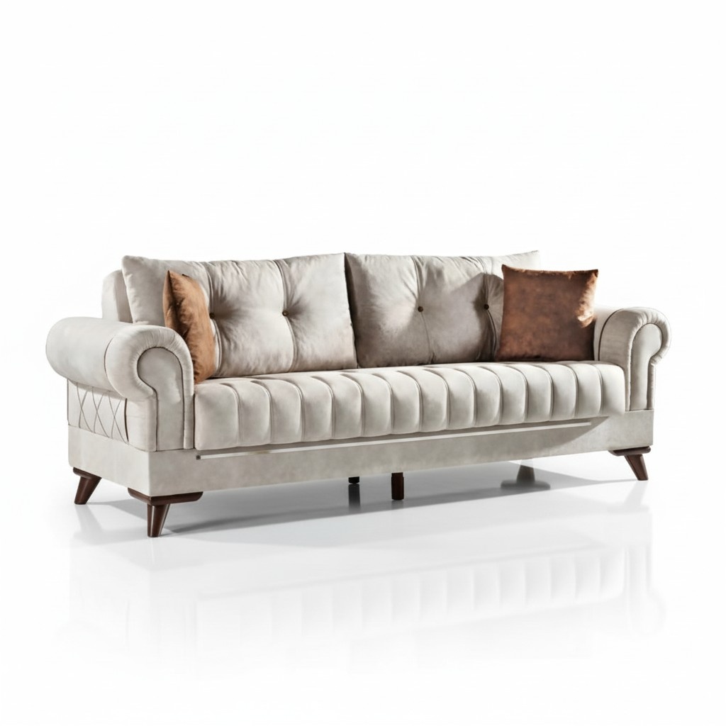 Textil Sofa 3 Sitzer Polster Sofas Design Couch Mobel Dreisitzer Couchen