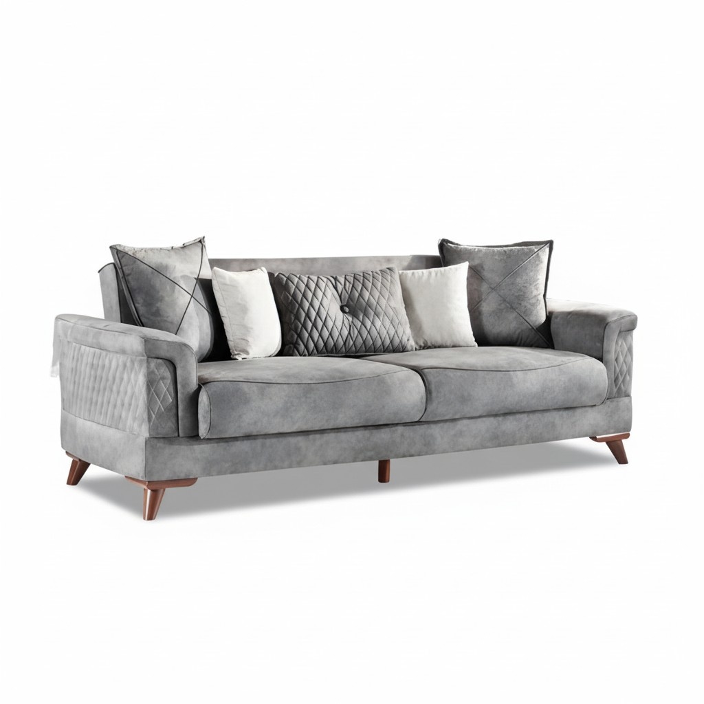 Textil Sofa 3 Sitzer Sofa Polster Sofas Design Couch Möbel Dreisitzer Neu