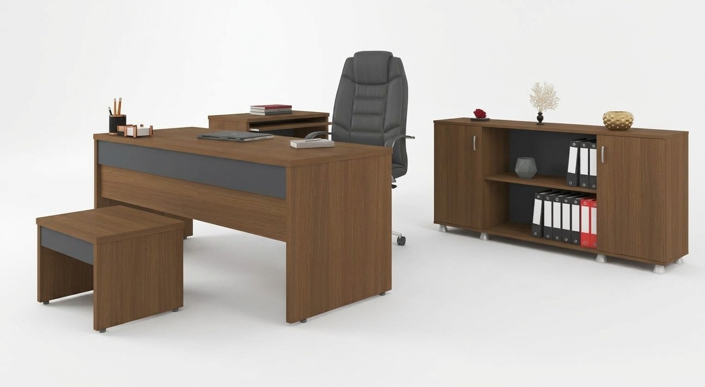 Tisch Büro Arbeitszimmer Büromöbel Schreibtische Schränke 3tlg