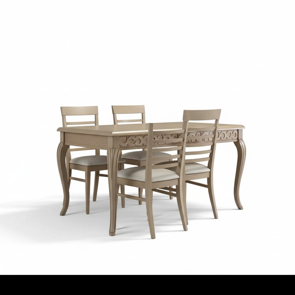 Tisch Design Stühle 5tlg Esszimmer Holz Tische Essgruppe Set Gruppe