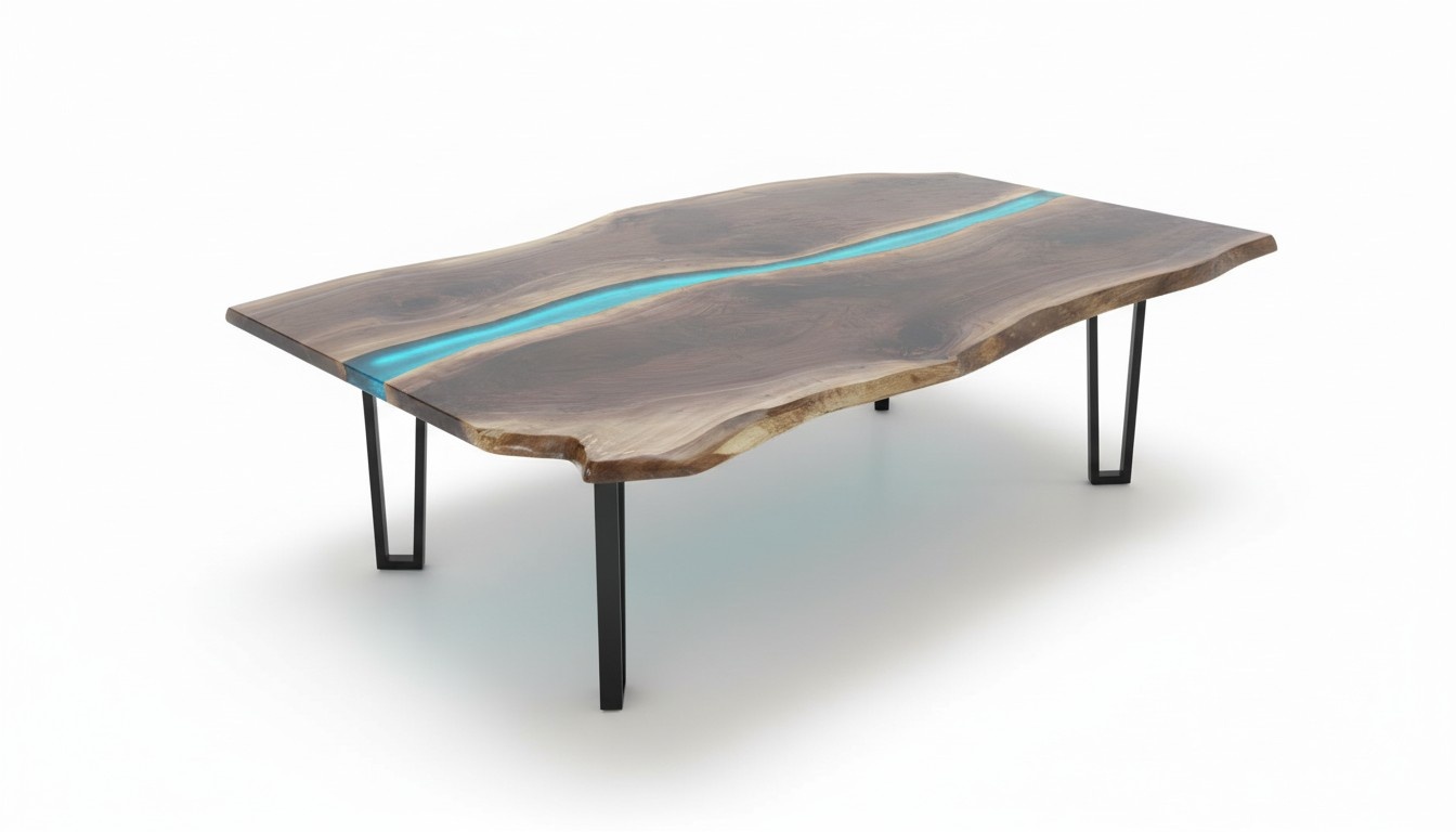 tisch esstisch tische epoxid harz epoxy massive design möbel 240x100 echtes holz