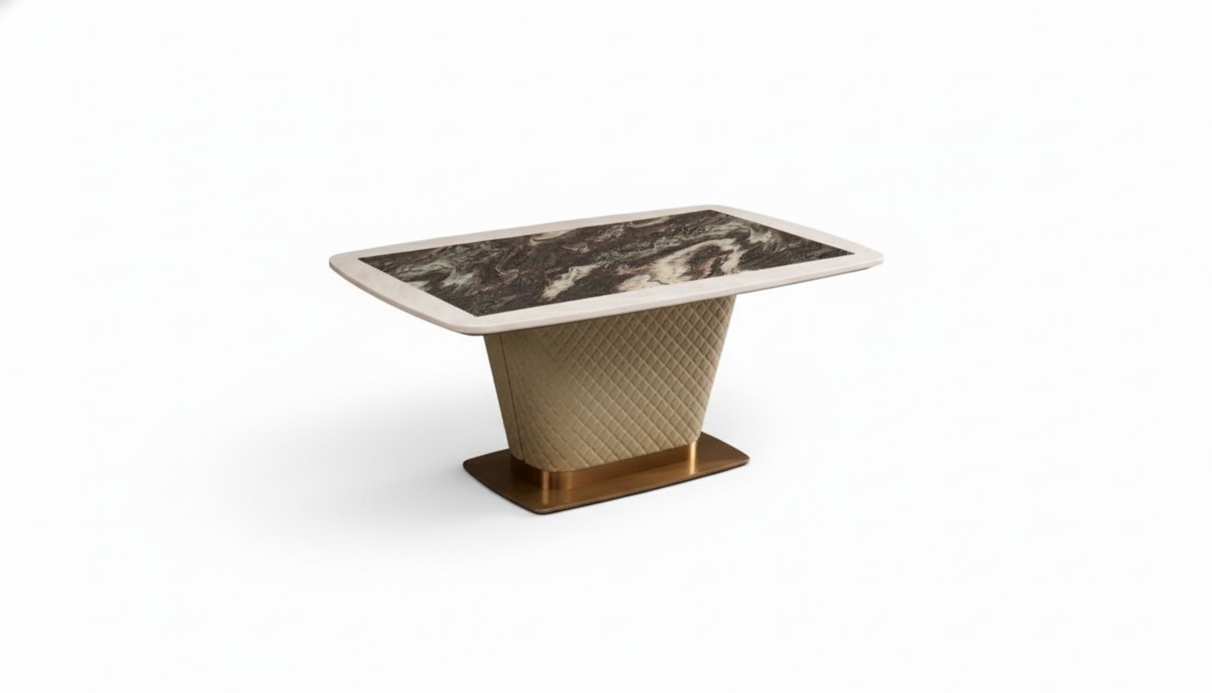 Tisch Esszimmer Garnitur Esstisch Stuhl Set 7tlg. Leder Edelstahl Lehn Stühle