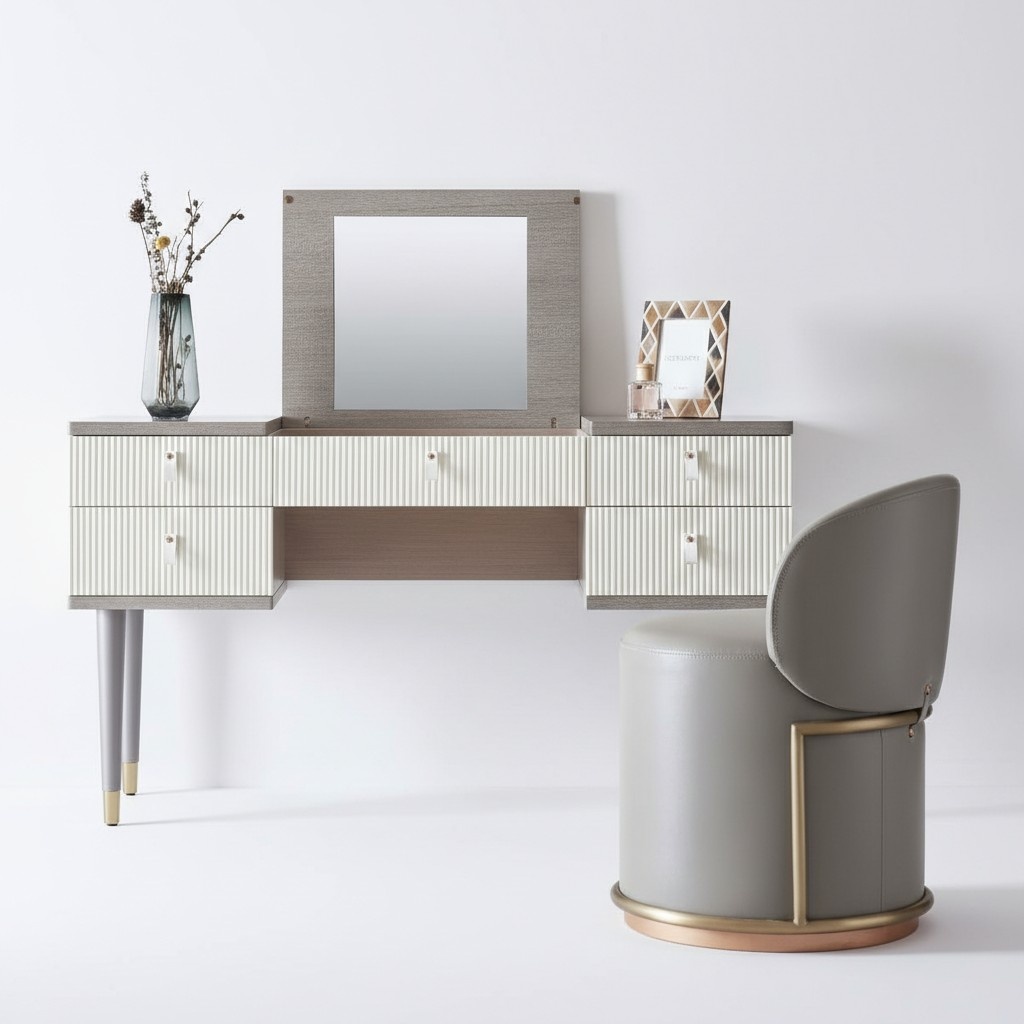 Tisch Klassische Konsole Spiegel Kommode Schminktisch Schlafzimmer Hocker Set