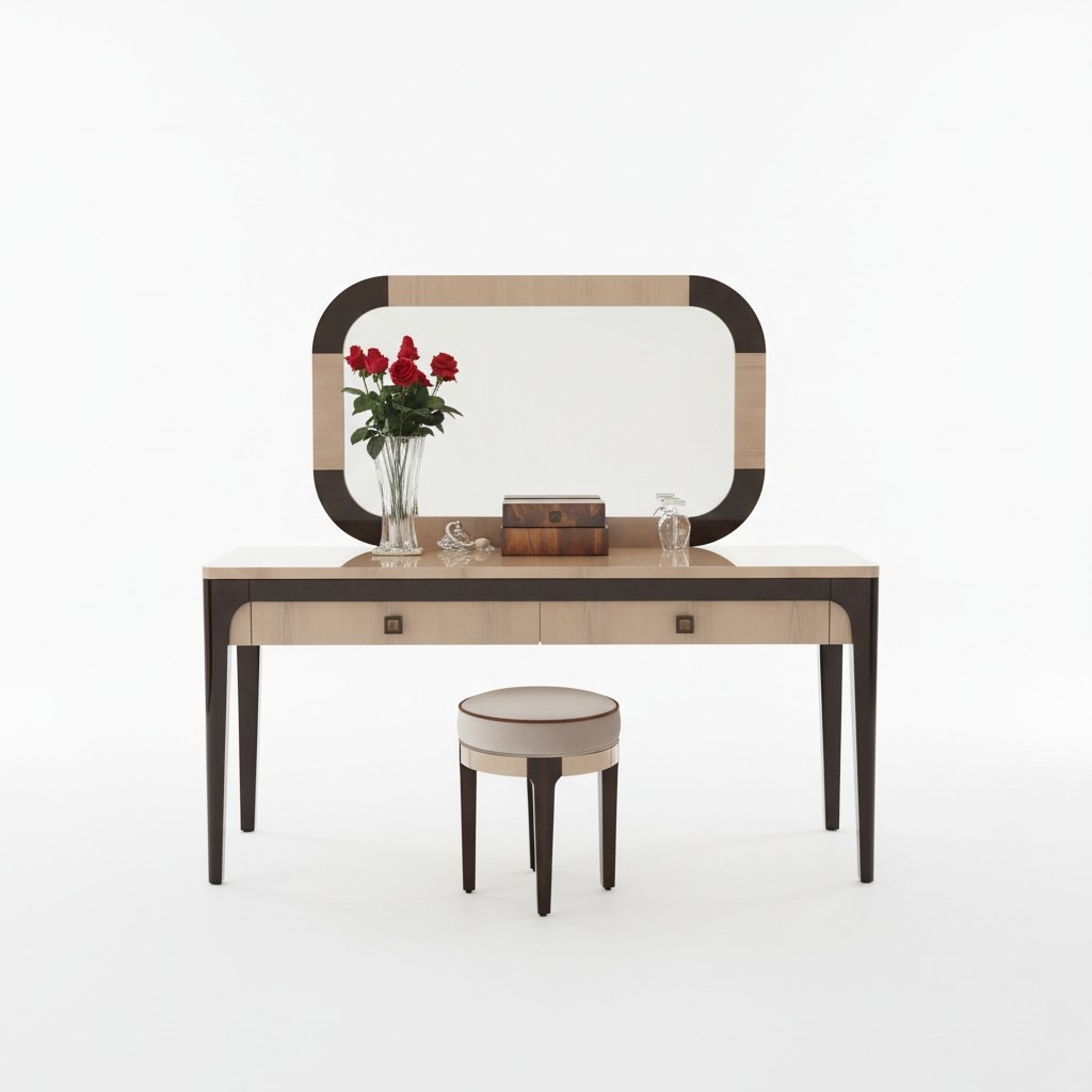 Tisch Konsole Spiegel Kommode Schminktisch Schlafzimmer Hocker Set