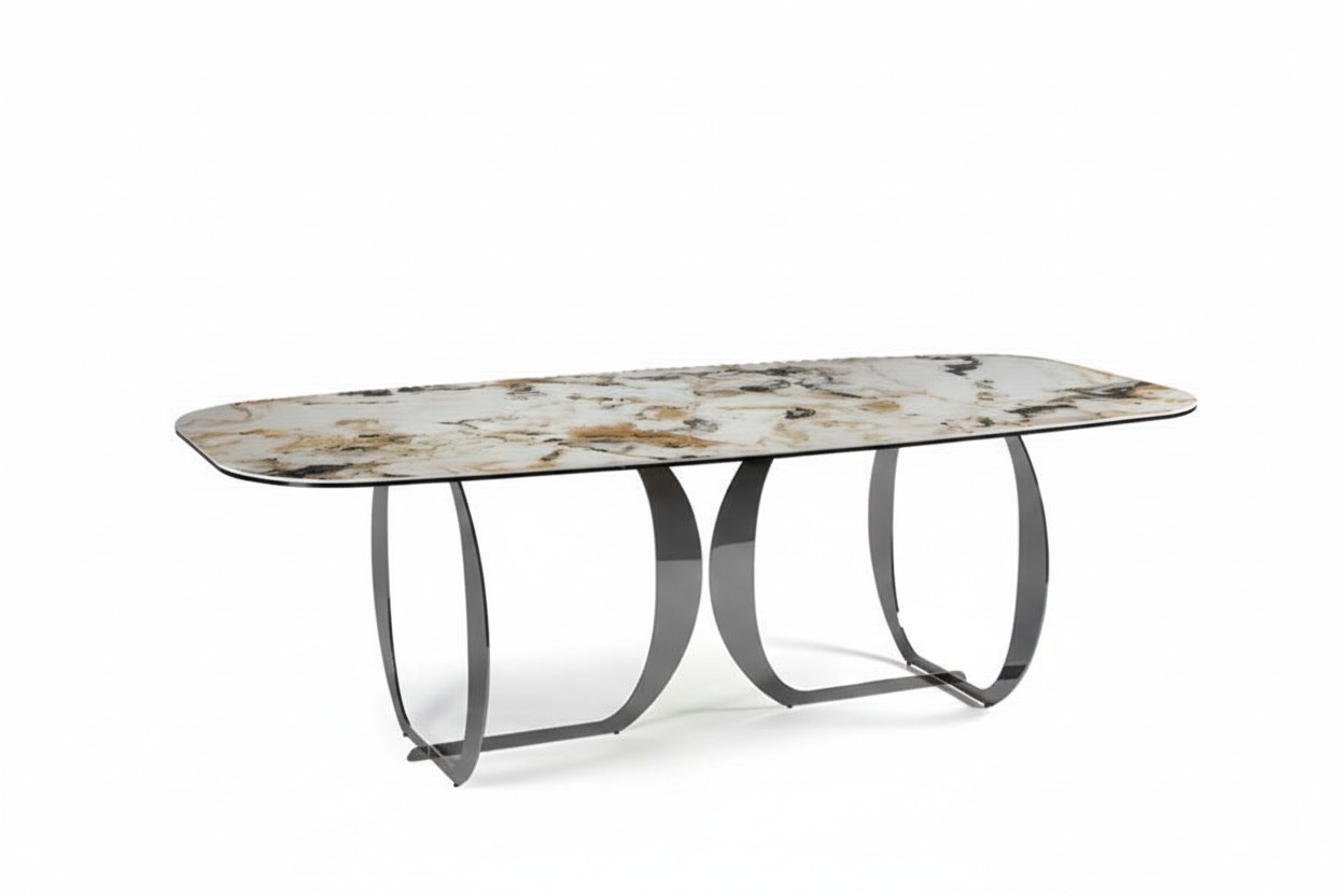 Tisch Luxuriöser Esstisch aus Edelstahl Esstische Esstische Küchentische